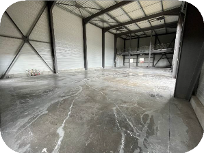 Intérieur du bâtiment terminé
